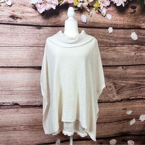 Travelers Collection by Chico's Women’s Beige Knit Layers Cowl Neck Sweater